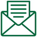 Green outline envelope graphic